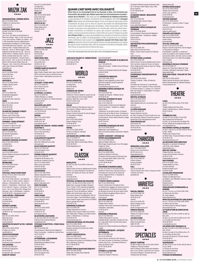 Silva Usta dans La-Strada - 21 octobre 2018