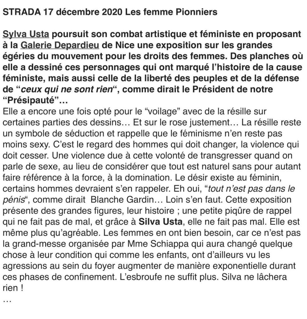 La Strada - Les Femmes Pionnières - 17 décembre 2020