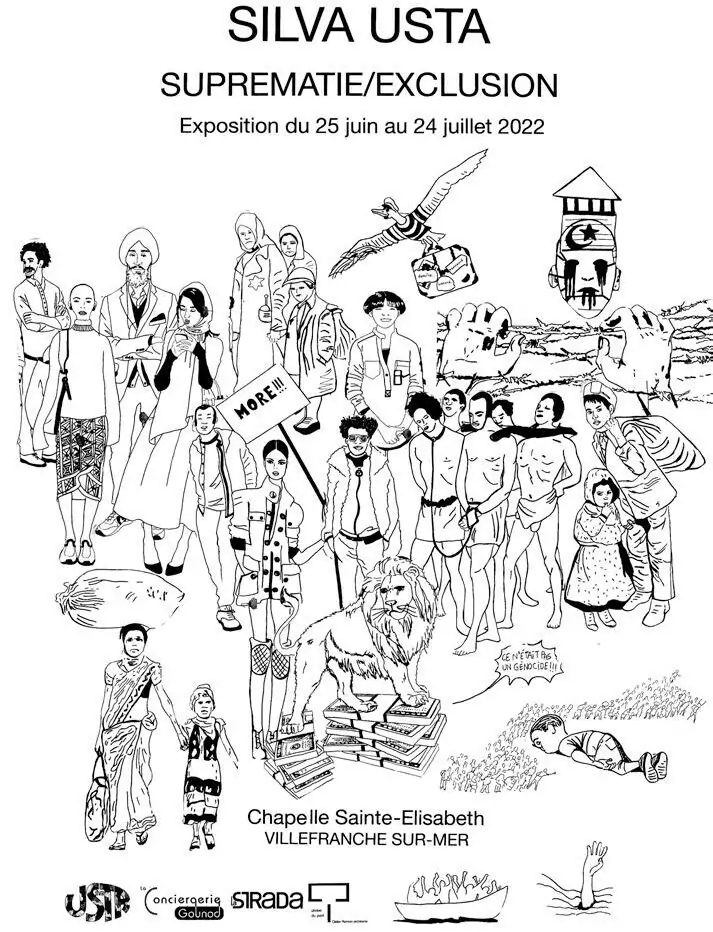 artist Silva UstaExclusion Affiche de l'exposition Suprématie / Exclusion - artiste Silva Usta