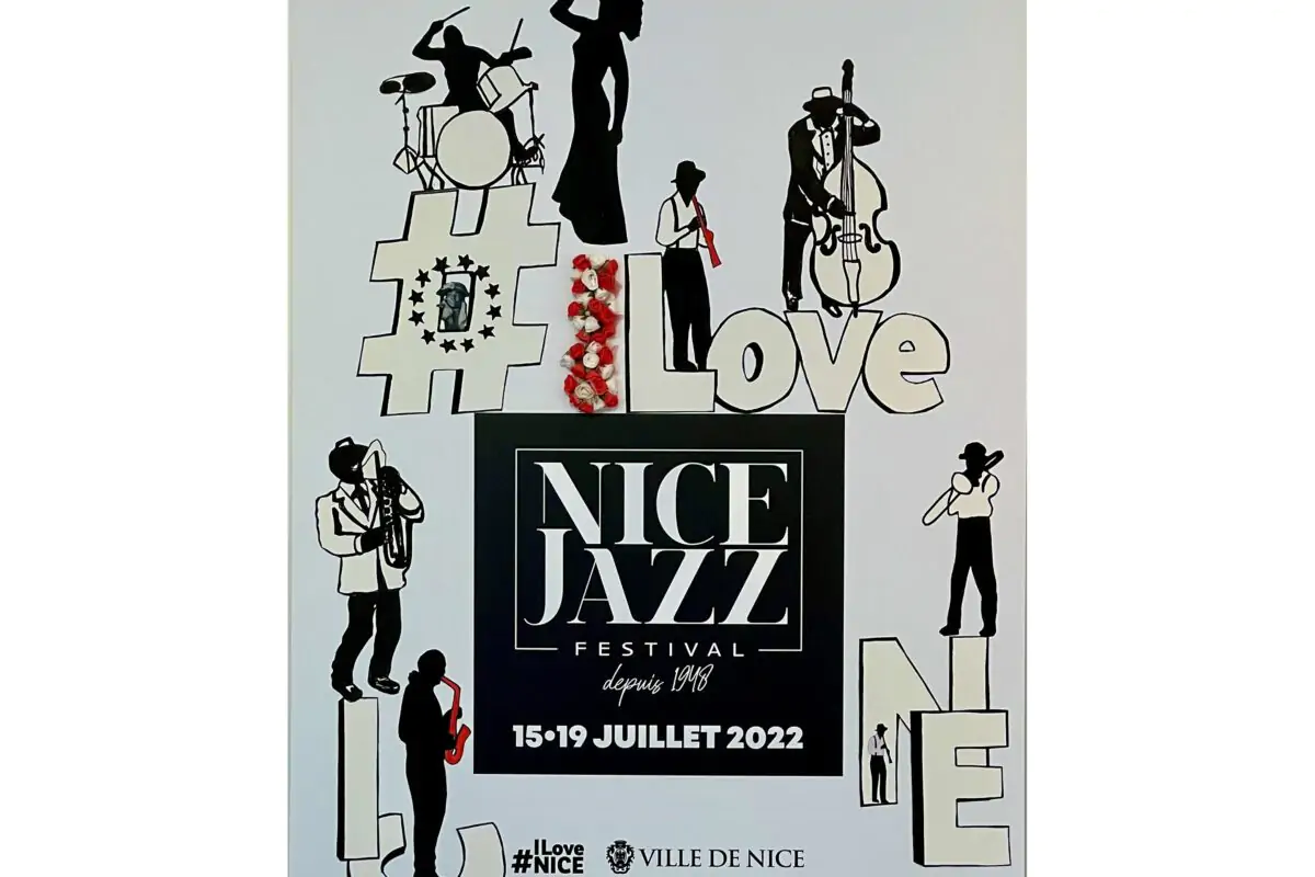 Cajun - Jazz-Beautiful - Silva Ustaelles for the Nice Jazz Festival by Silva Usta Affiche "Cajun" Jazz-Belles pour le Festival de Jazz de Nice par Silva Usta