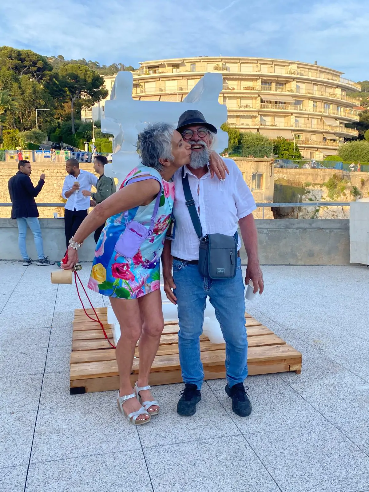 Silva Usta and Denis Gibelin for the 3rd ocean conference Silva Usta et Denis Gibelin pour la 3ème conférence des océans - ONU